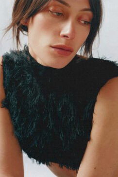 THE LISERON TOP - BLACK SILK