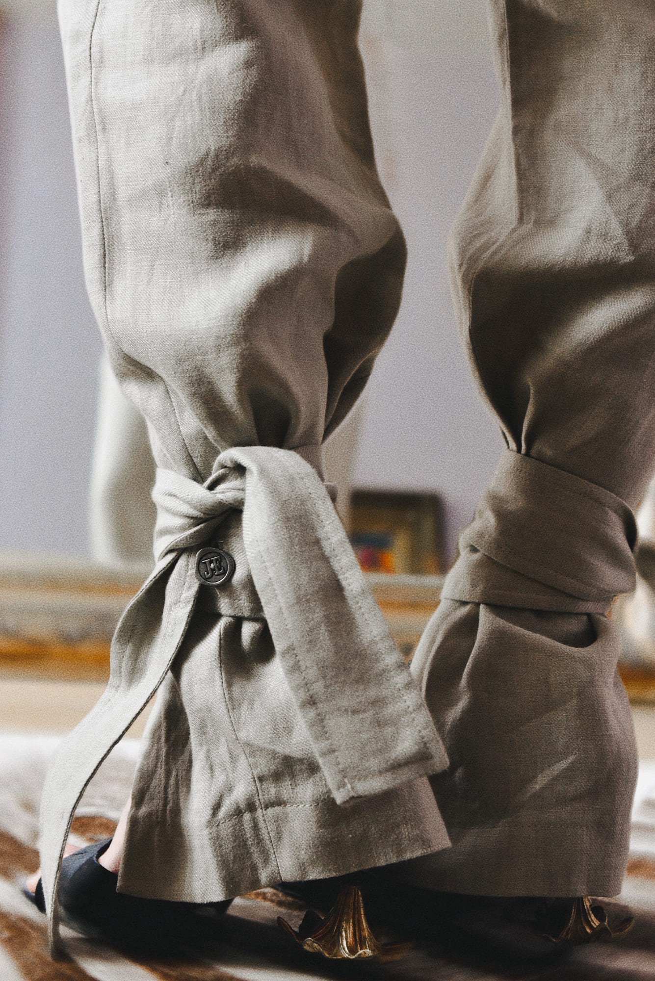 Pantalon Lierre beige détail