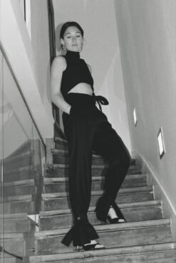 The Lierre pants - Black linen