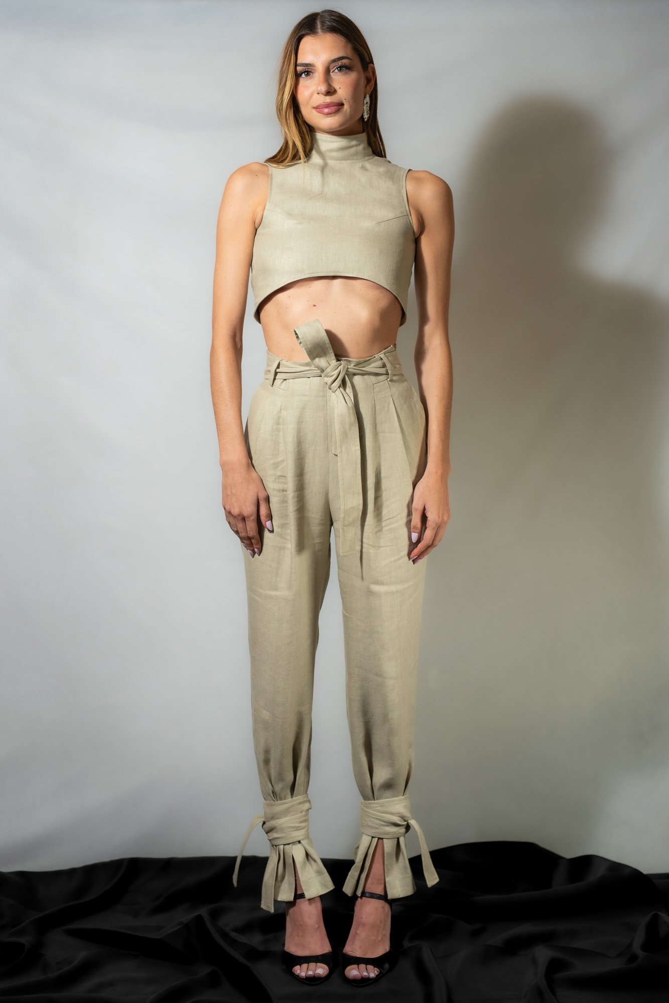 SS26 – Miniature Top Liseron beige et pantalon Lierre beige