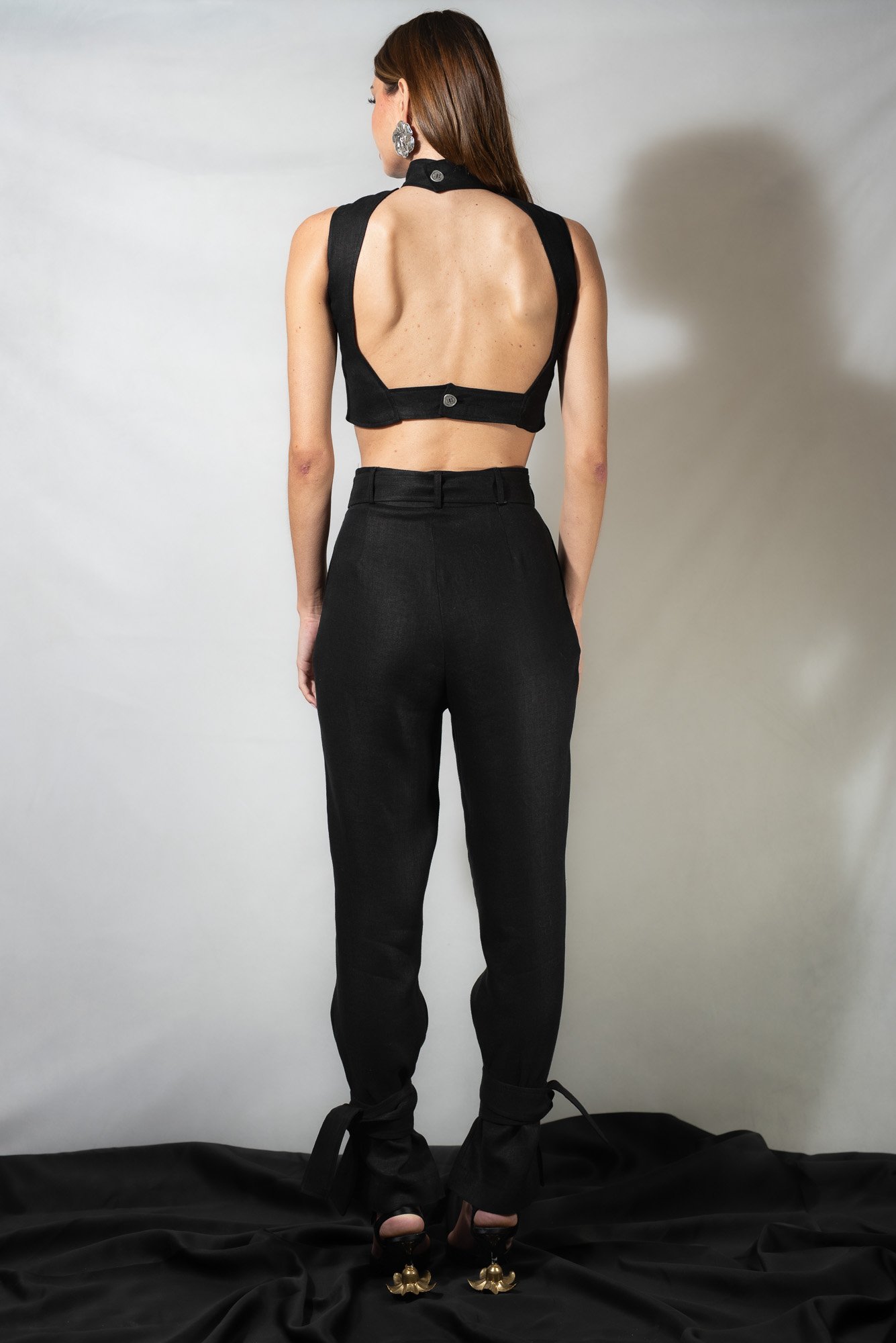 SS26 – Top Liseron noir et pantalon Lierre noir 4